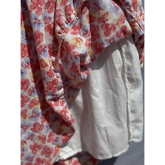 KIRUNDO Women's Summer Dress‎ FLORAL Ruffle Sleeve Round Neck Mini Dress - Picture 7 of 13